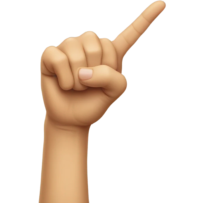 finger pointing to ear emoji