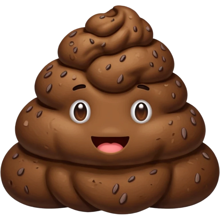 Poop eating poop emoji