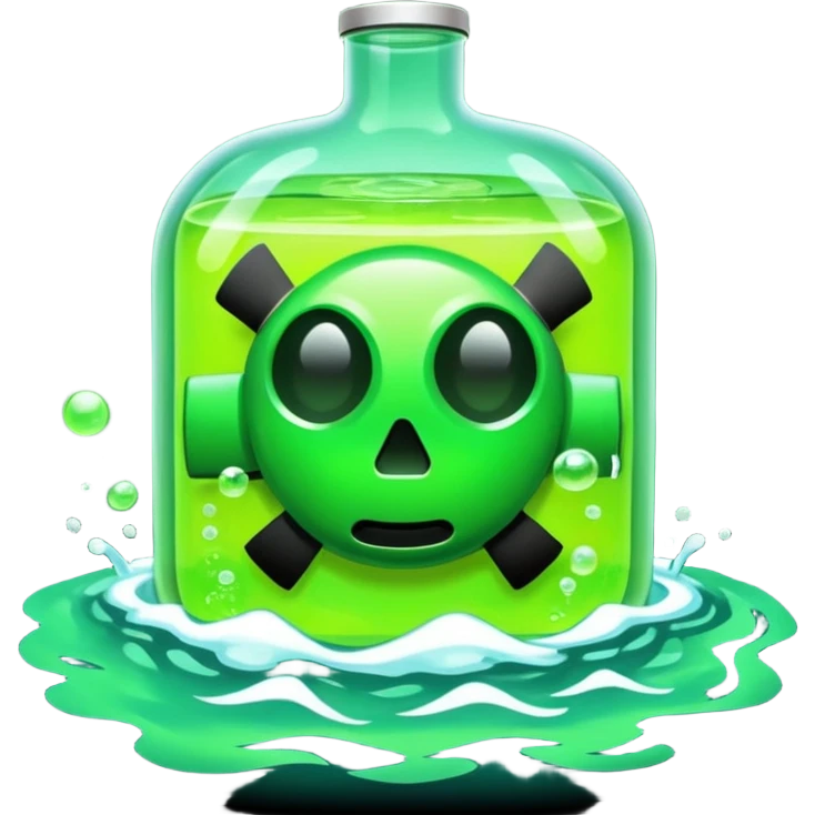 Radioactive swimming lake of nuclear chemical waste emoji