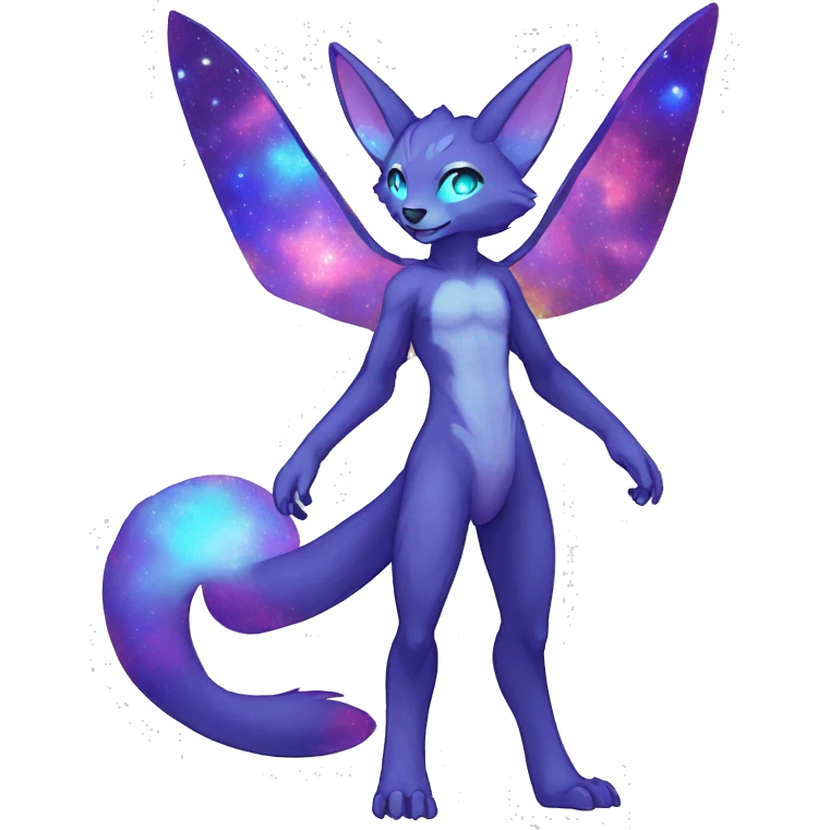 Shiny Colorful Anthro Sona Fakemon Nebula Full Body emoji