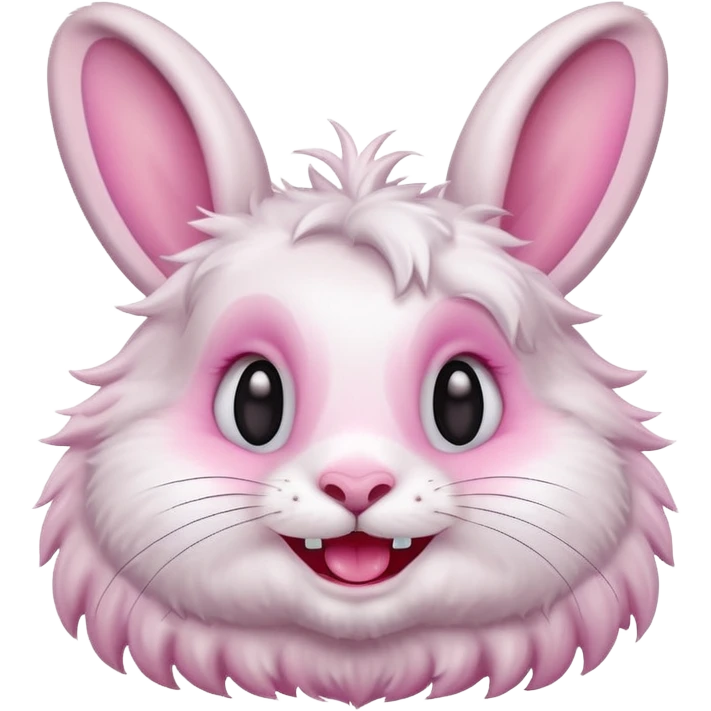 Cute rabbit with teeth emoji emoji