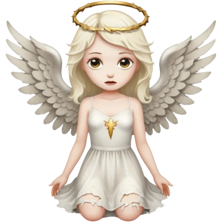 Glitter fallen angel emoji