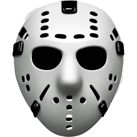 Friday 13th hockey mask，whitesimple emoji