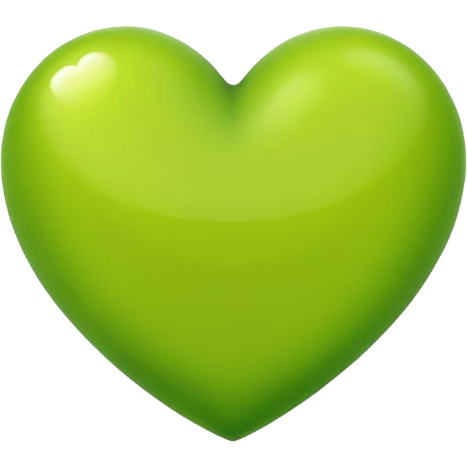 lime green heart emoji