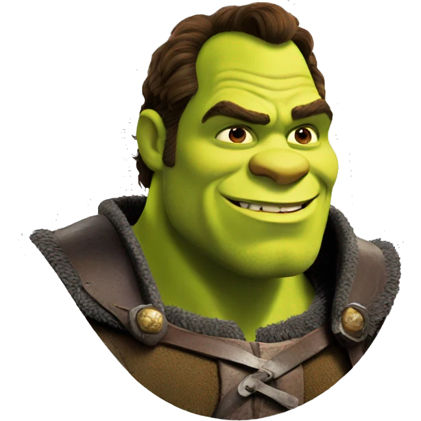 Shrek as Henry Cavill emoji