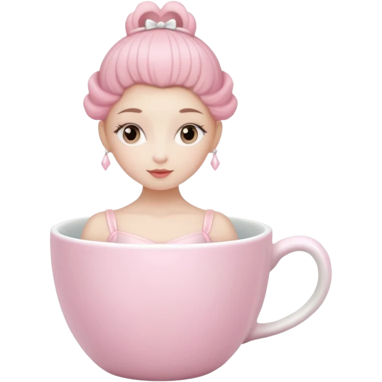 a cup headed ballerina emoji