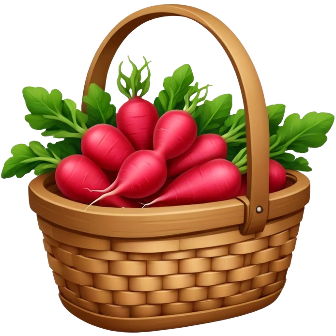 radish in basket emoji