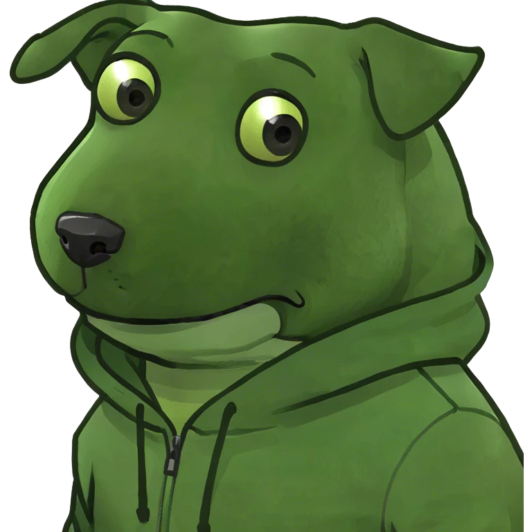 Dog wearing a hoodie emoji