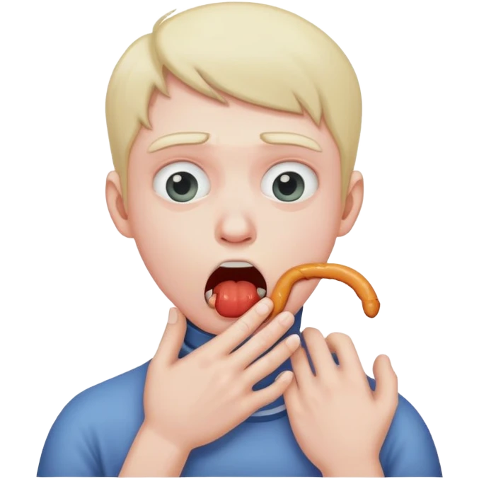 person choking themselves emoji