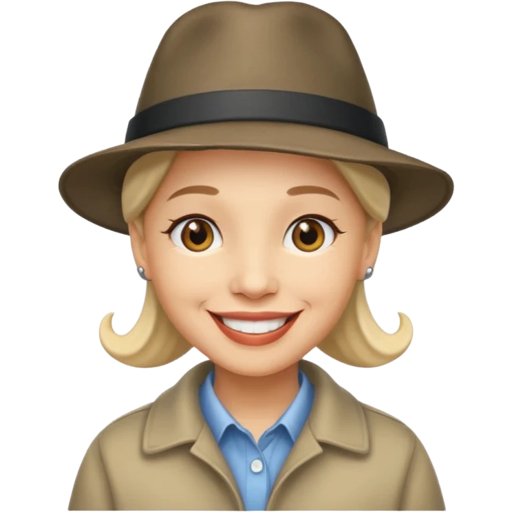 old Elly in Up wear hat emoji