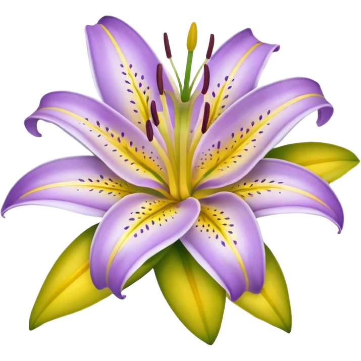 Lirio blanco morado y amarillo emoji