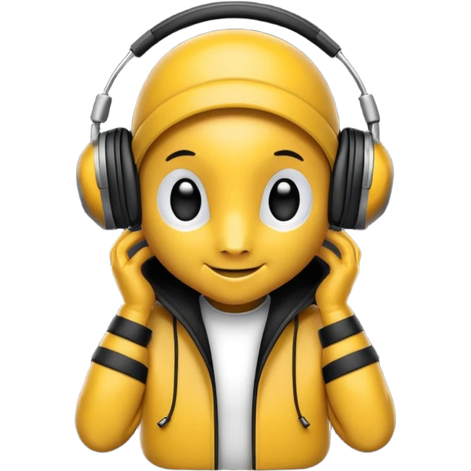 DJ bee with headphones emoji