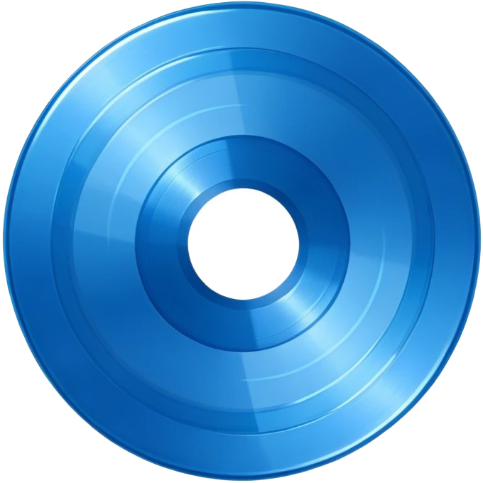all blue Vinyl Record  emoji
