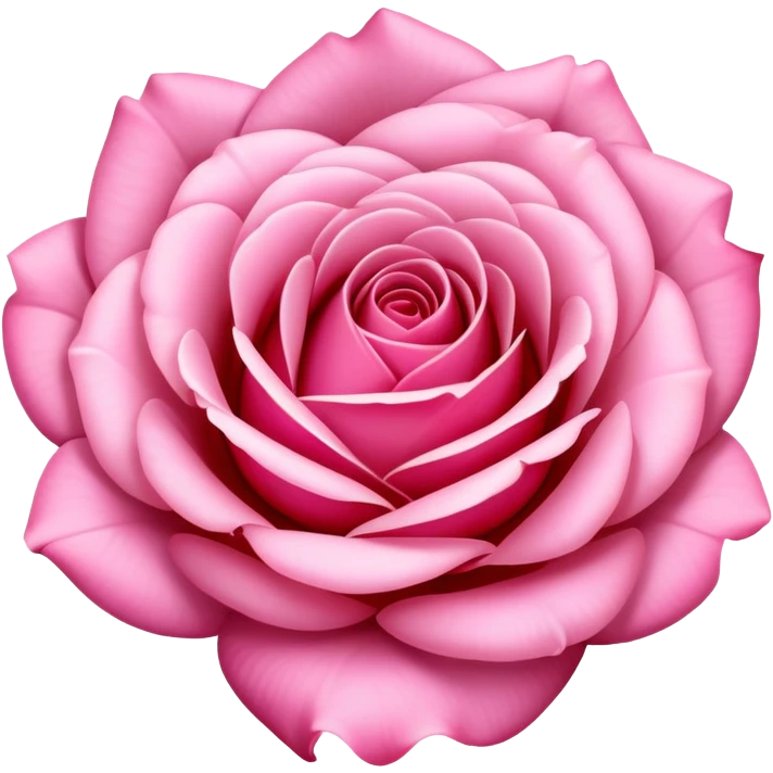 A lush pink romantic Rose with some petals emoji