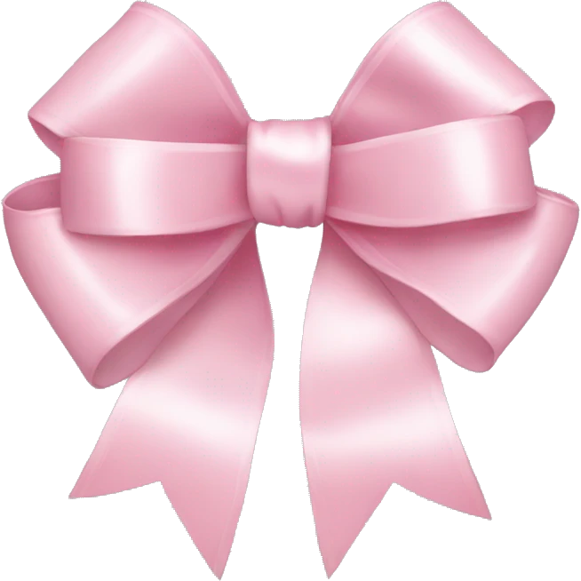 light pink ribbon bow emoji
