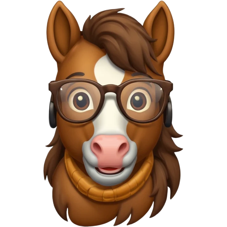 retrohorse with glasses emoji