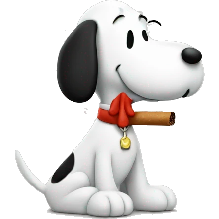 snoopy cigarette  emoji