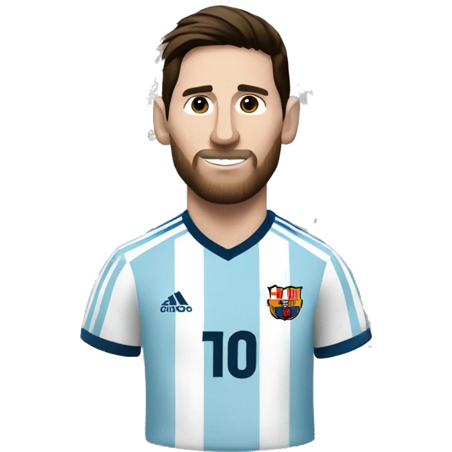 Una camiseta de fútbol de Messi emoji