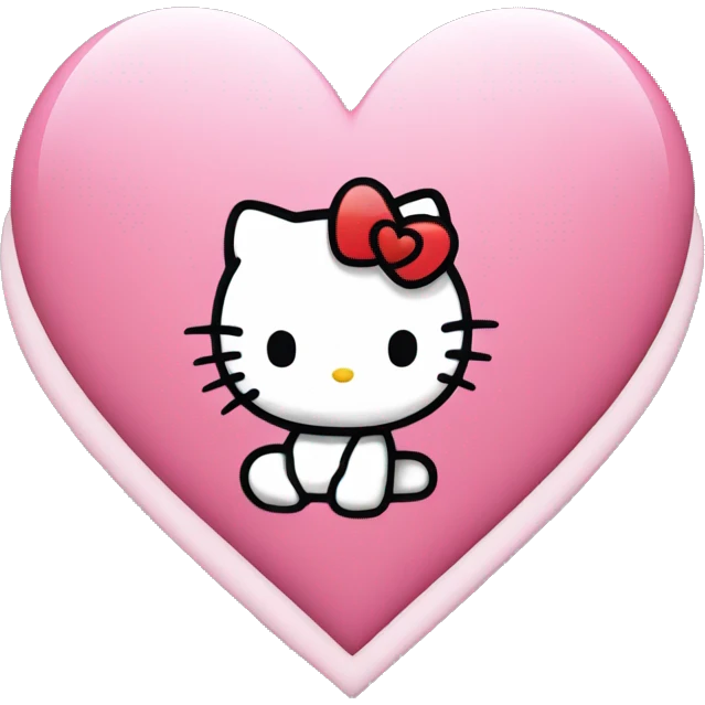 Hello kitty heart emoji