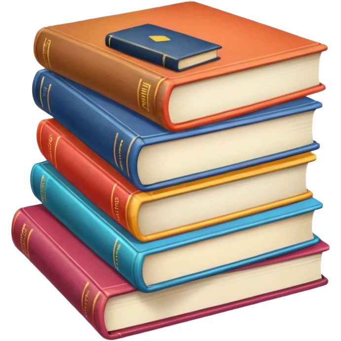 a stack of textbooks emoji