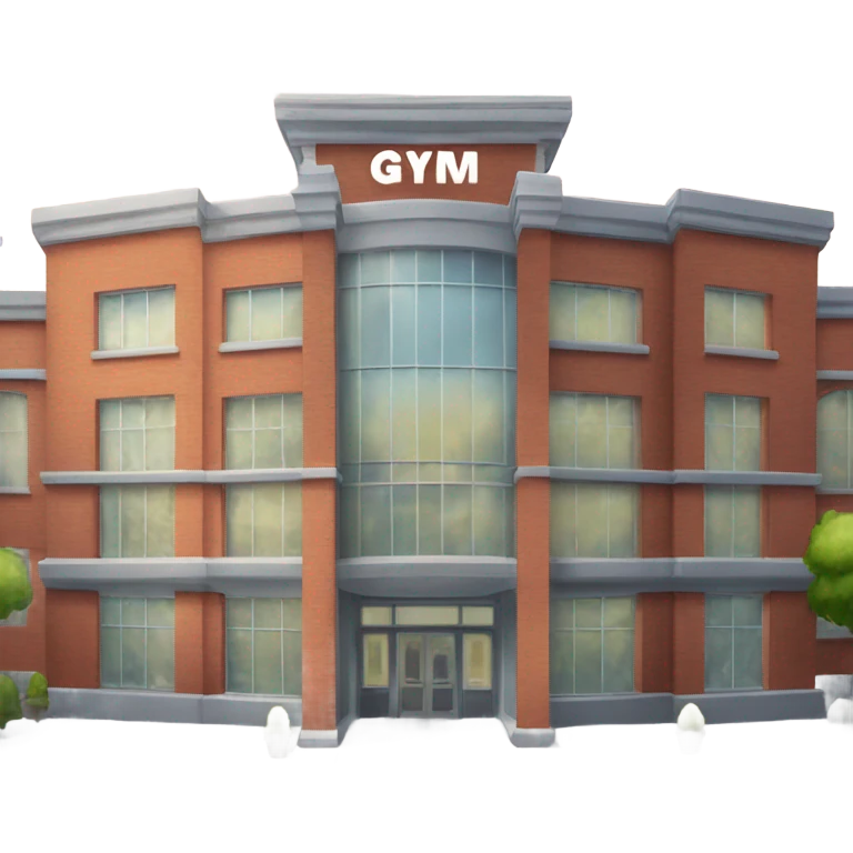  building with gym written on it emoji