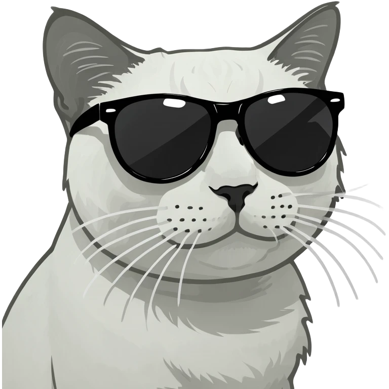Cat with sunglasses emoji