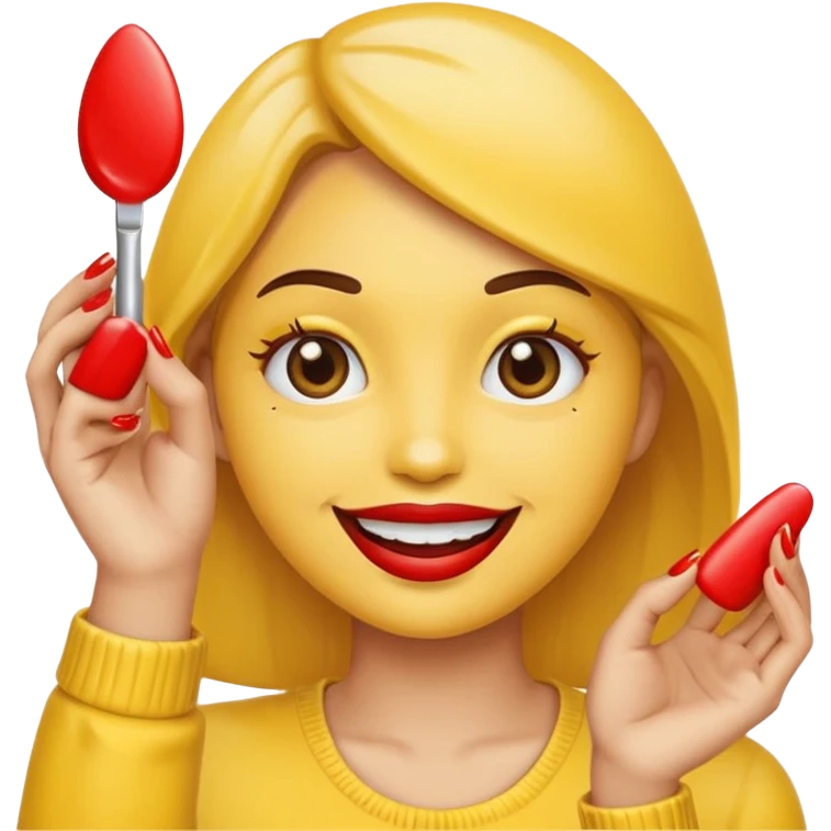 Sassy emoji nails 💅🏼+😉+👄 not realistic like a yellow emoji  emoji