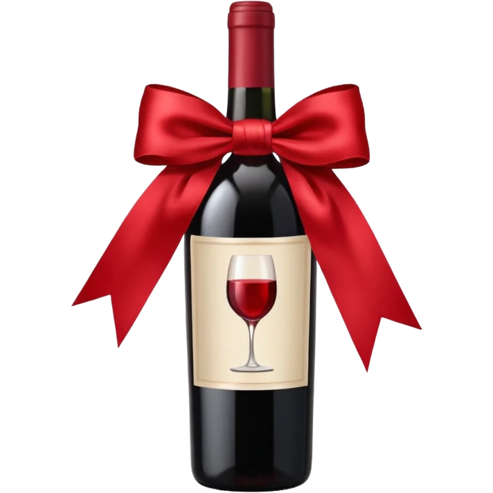 ribbon decoration on a wine bottle emoji