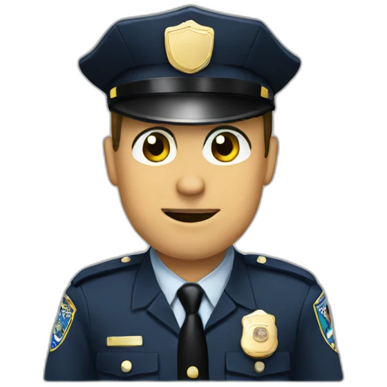 cop with computer emoji