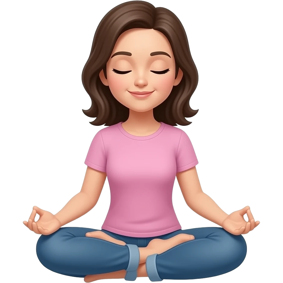 Mujer meditando emoji