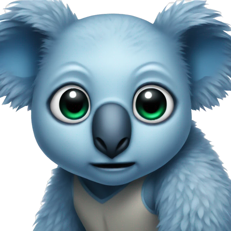 Blue koala alien emoji