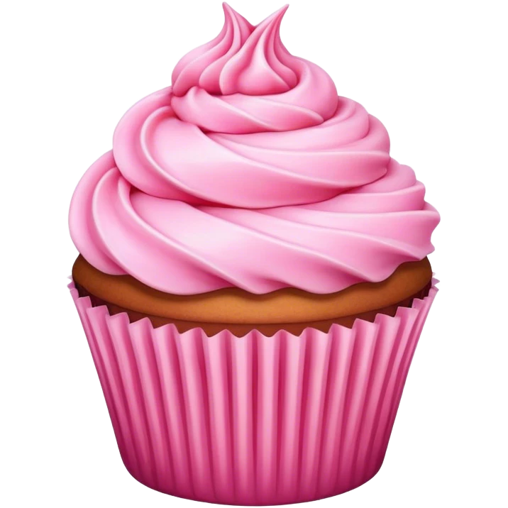 Cupcake with pink icing emoji