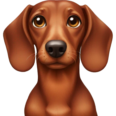 red dachshund old emoji