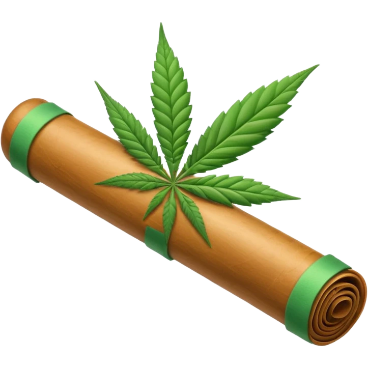 A rolled blunt emoji