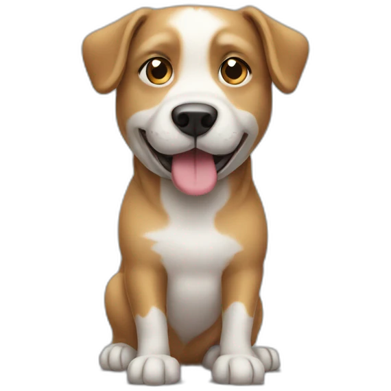 dog with computer emoji