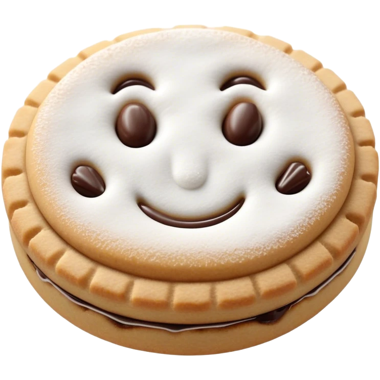 Ma'amoul Cinematic Realistic Ma'amoul Dessert Emoji, depicted as one or two delicate, date-filled cookies lightly dusted with powdered sugar, rendered with intricate textures and warm, inviting lighting. emoji