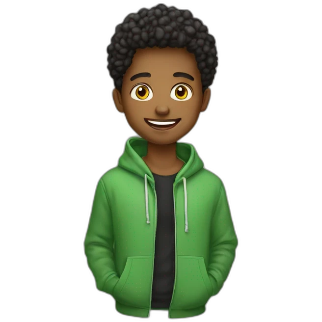 young man hoodie emoji