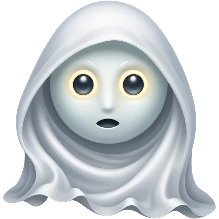 Regal and mysterious, with a flowing, sheet-like form draped in silvery-white hues, softly billowing as if caught in an unseen breeze, eye holes glowing with deep, thoughtful wisdom, simplified yet sophisticated, highly detailed, with a soft spectral radiance, high shine, exuding quiet authority, with a glowing outline that captures the essence of an ancient, noble spirit drifting through time! emoji