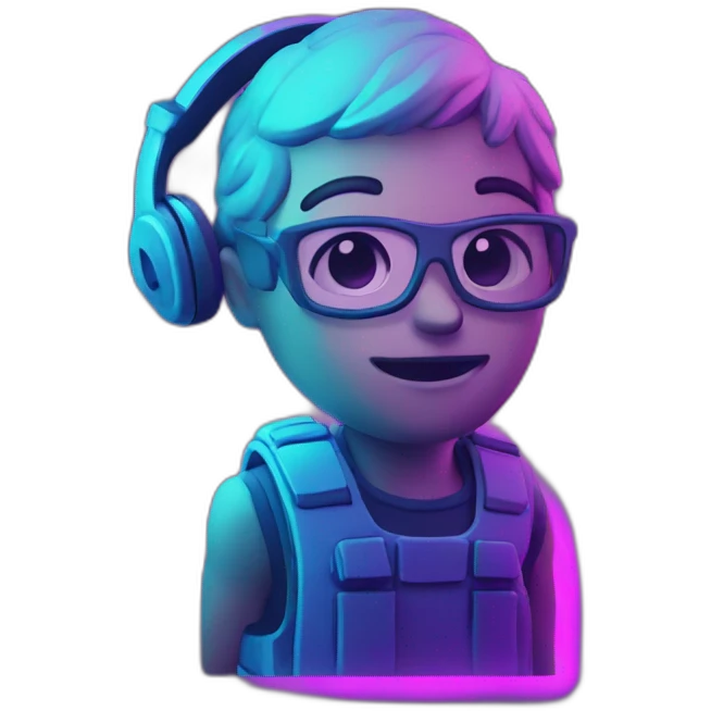 Play icon neon style emoji