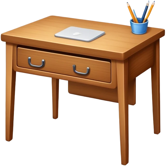 Make me a small, very simple emoji of a desk without chair and no computer emoji
