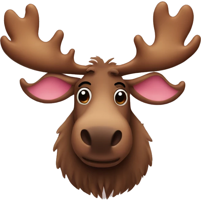 Moose with heart eyes emoji