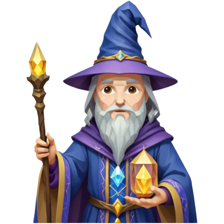 fantasy magic tarot card low poly emoji