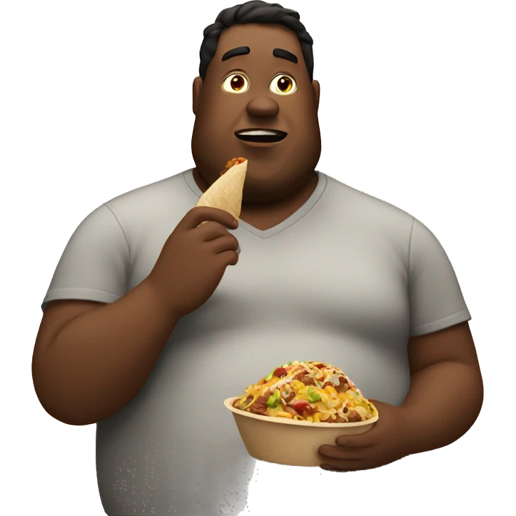 fat person eating chipotle  emoji