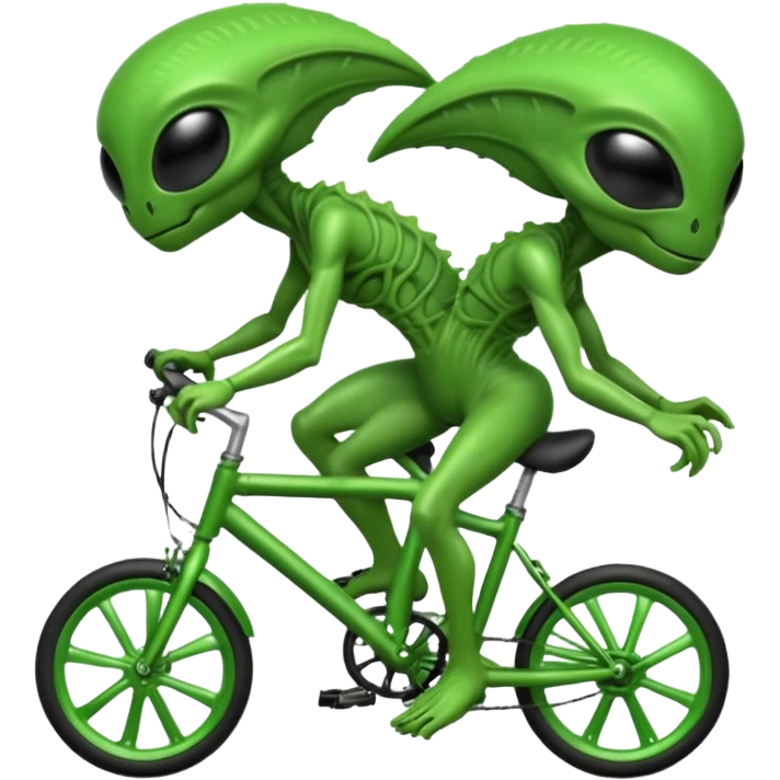 aliens riding bicycles emoji