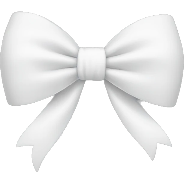 White bow on white bow emoji