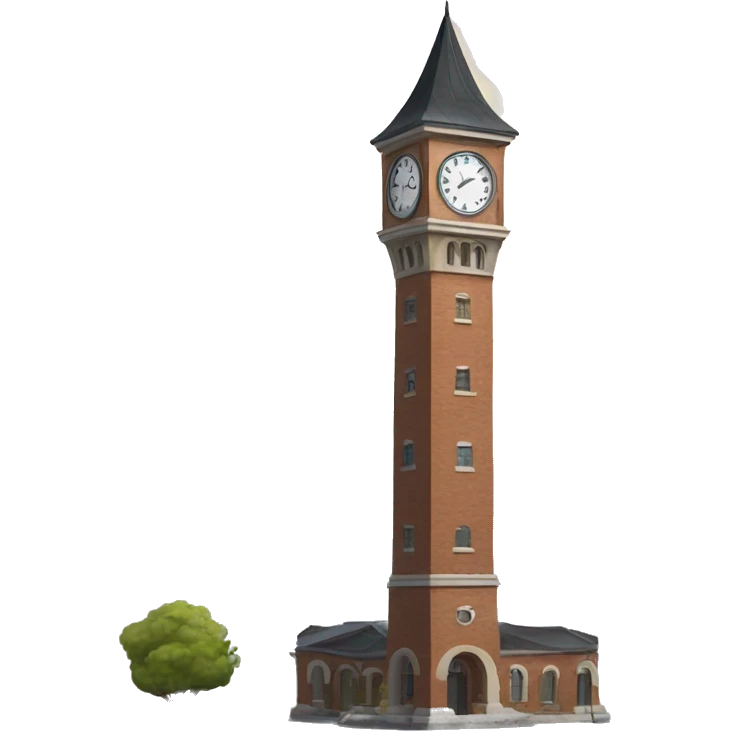 Clock tower emoji