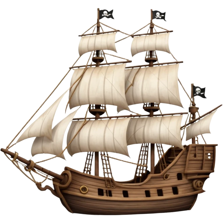 Galleon – Large pirate-era ship with sails emoji