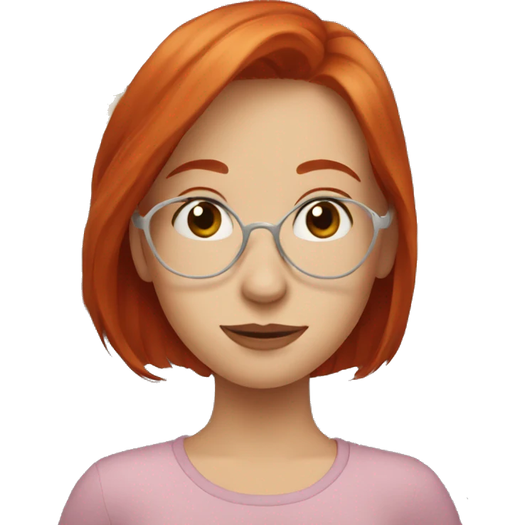 Red-haired girl with tea emoji
