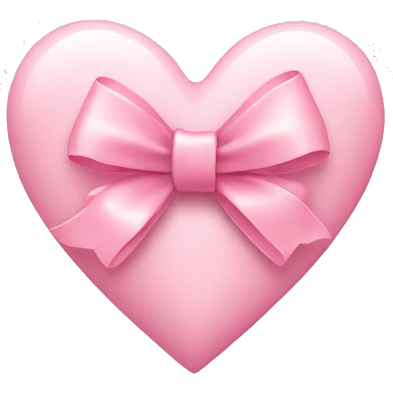 light pink heart with bow emoji