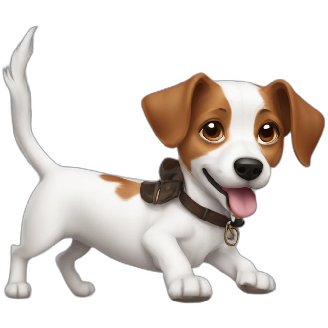 Johnny depp and jack Russell terrier run emoji
